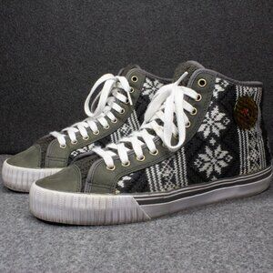 PF Flyers Shoes Center Hi Fall/Winter Snowflake Gray Sneakers Mens Size 11